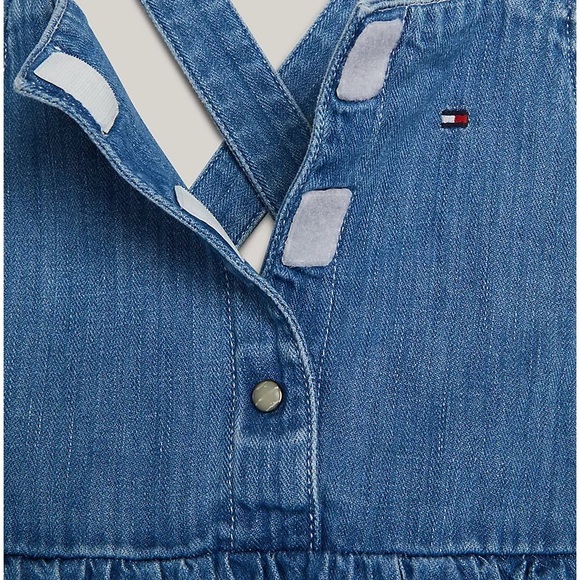 Tommy Hilfiger Kids' Cross-Strap Denim Dress - Picture 3 of 3